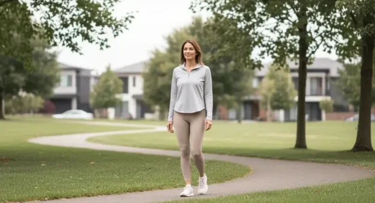 Spending time in nature as a natural way to feel calmer and reduce daily stress.