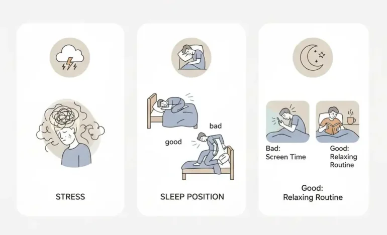 Lifestyle factors that may influence snoring and overall sleep quality.