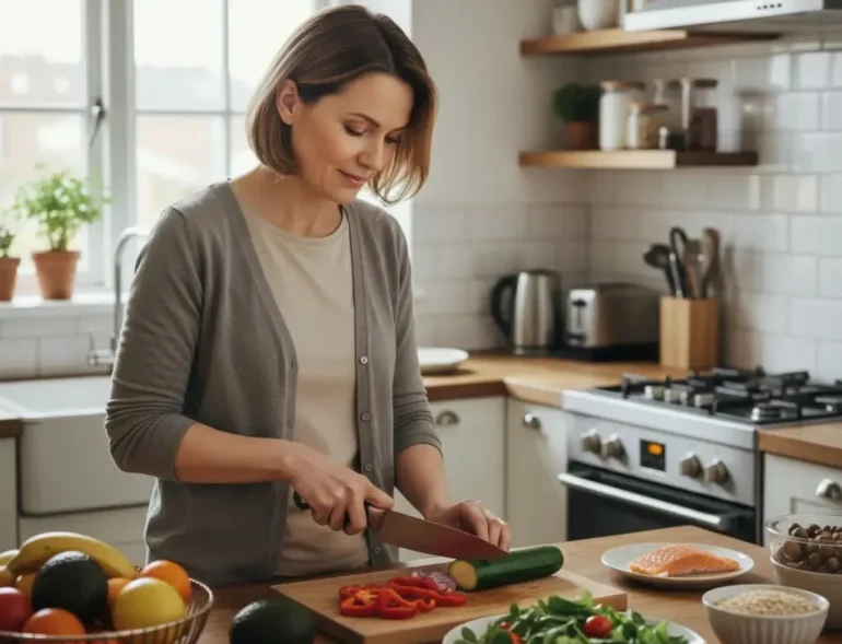 Preparing balanced meals to support metabolism after 40.