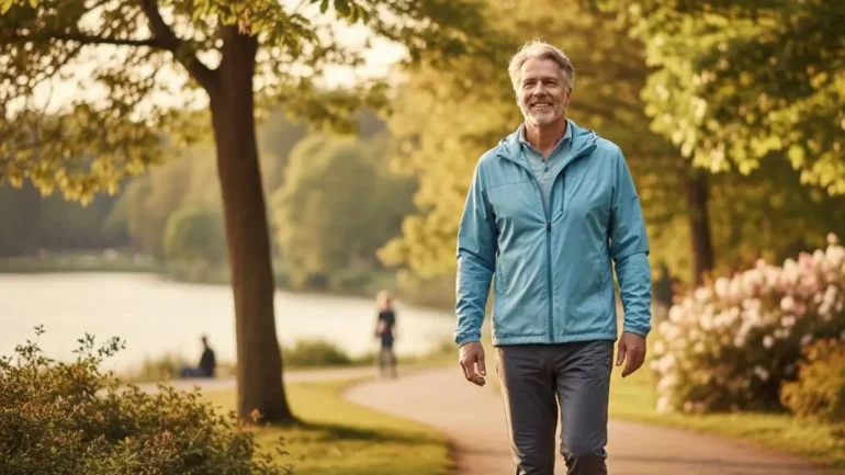 Active adult representing healthy aging and improved energy levels