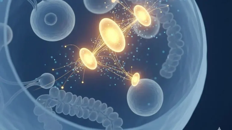Mitochondria producing cellular energy related to metabolism after 40