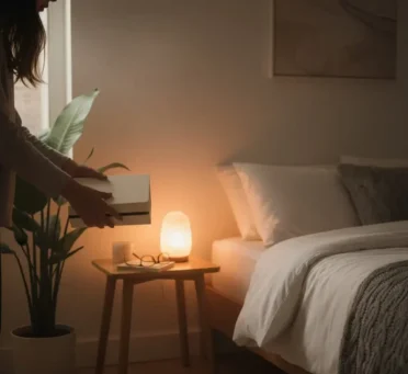 Simple night routine for better morning energy with a calm and relaxing sleep environment