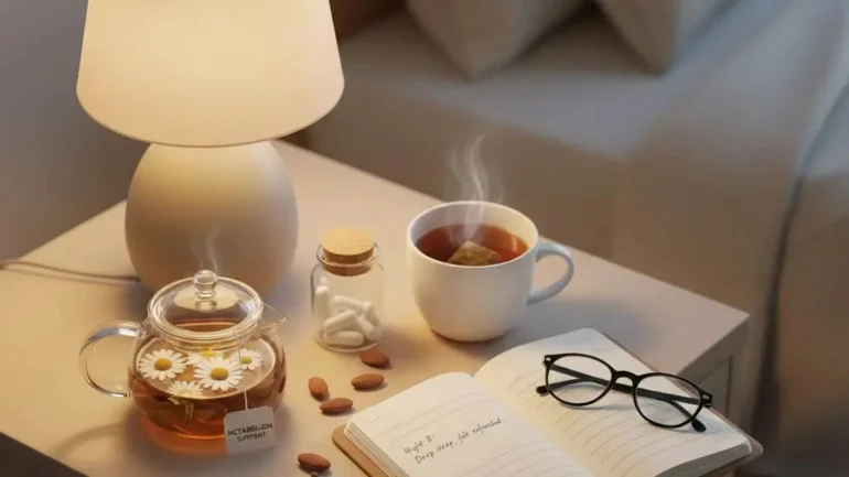 SleepLean vs melatonin supplements supporting sleep and metabolism routine