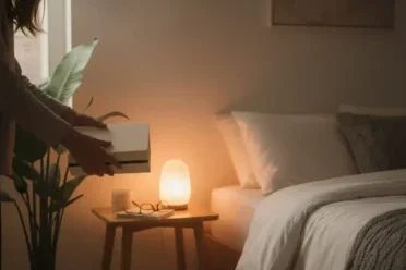 Simple night routine for better morning energy with a calm and relaxing sleep environment